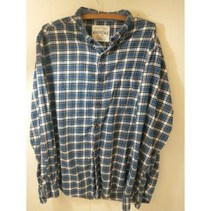 Aeropostale Men's Long Sleeve Button Shirt Blue XL